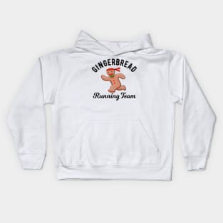 Gingerbread running team xmas 2020 Kids Hoodie